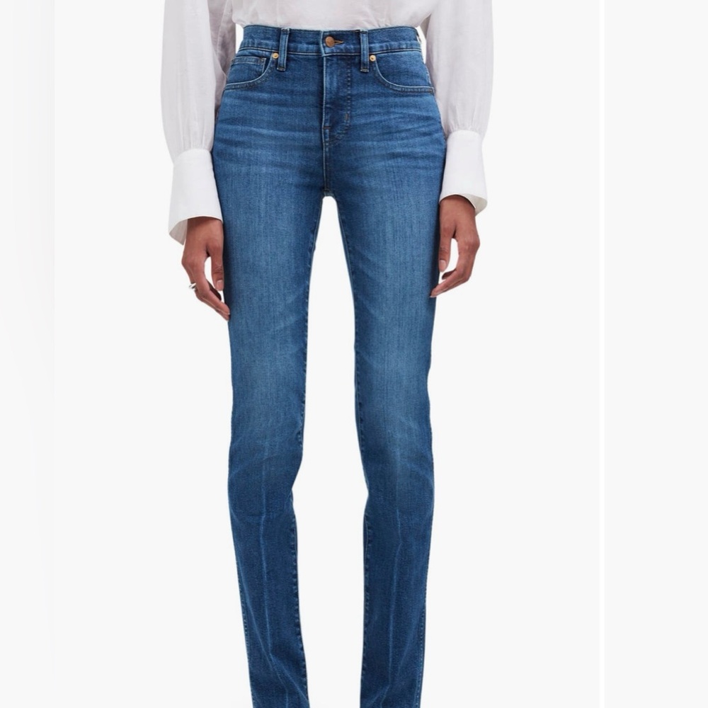 Madewell Raw Hem Mid Rise Stovepipe Jeans